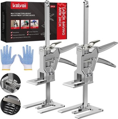 Labor Saving Arm Jack, 2 Pack Stainless Steel Construction Jack