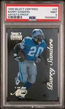 Barry Sanders 1996 Select Certified Edition #33 Artist's Proof /500 PSA 9 ~Pop 9
