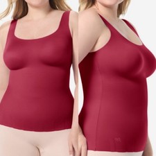 NWT Ruby Ribbon Sleek Shape Tank Rustic Red Smoothing Shaping Top Size 50