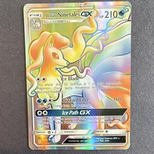 Pokemon Alolan Ninetales GX Secret Rare Holo Full Art 150/145 Guardians Rising