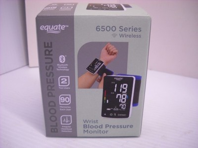 equate 6500 Series Wrist Blood Pressure Monitor Wireless Bluetooth Technology