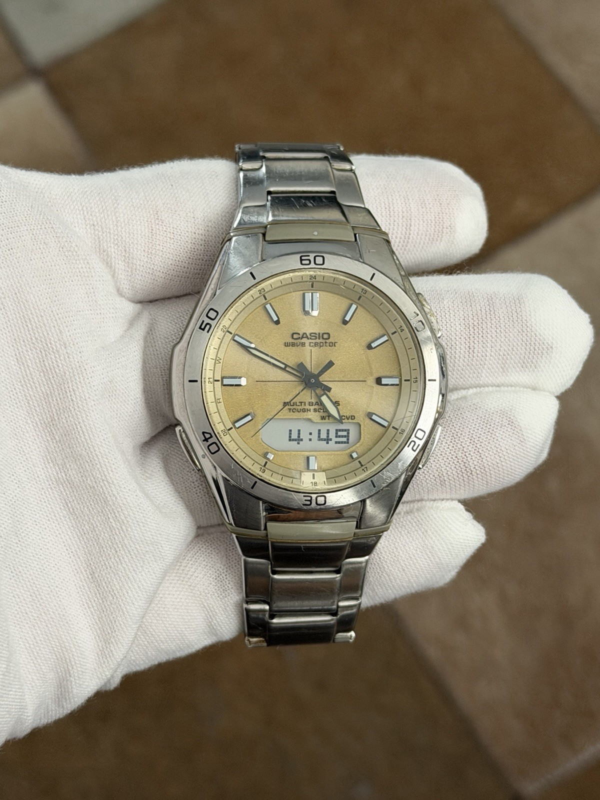 Rare Vintage Casio Wave Ceptor WVA-M640 Men’s Ana-Digi Solar Radio Watch JDM 90s