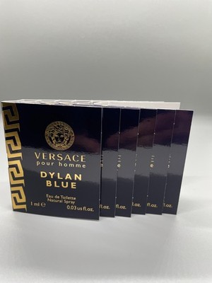 6 X Versace Dylan Blue pour homme EDT .03 fl oz SAMPLE FREE SHIPPING