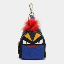 Ciondolo borsa zaino Fendi Monster multicolore in micro pelle e nylon
