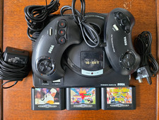 Sega Mega Drive PAL-1 Console Bundle: 2 Controllers, 4 Games (Tested + Working)