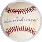 Charlie Gehringer Autographed AL Brown Baseball JSA CK18338