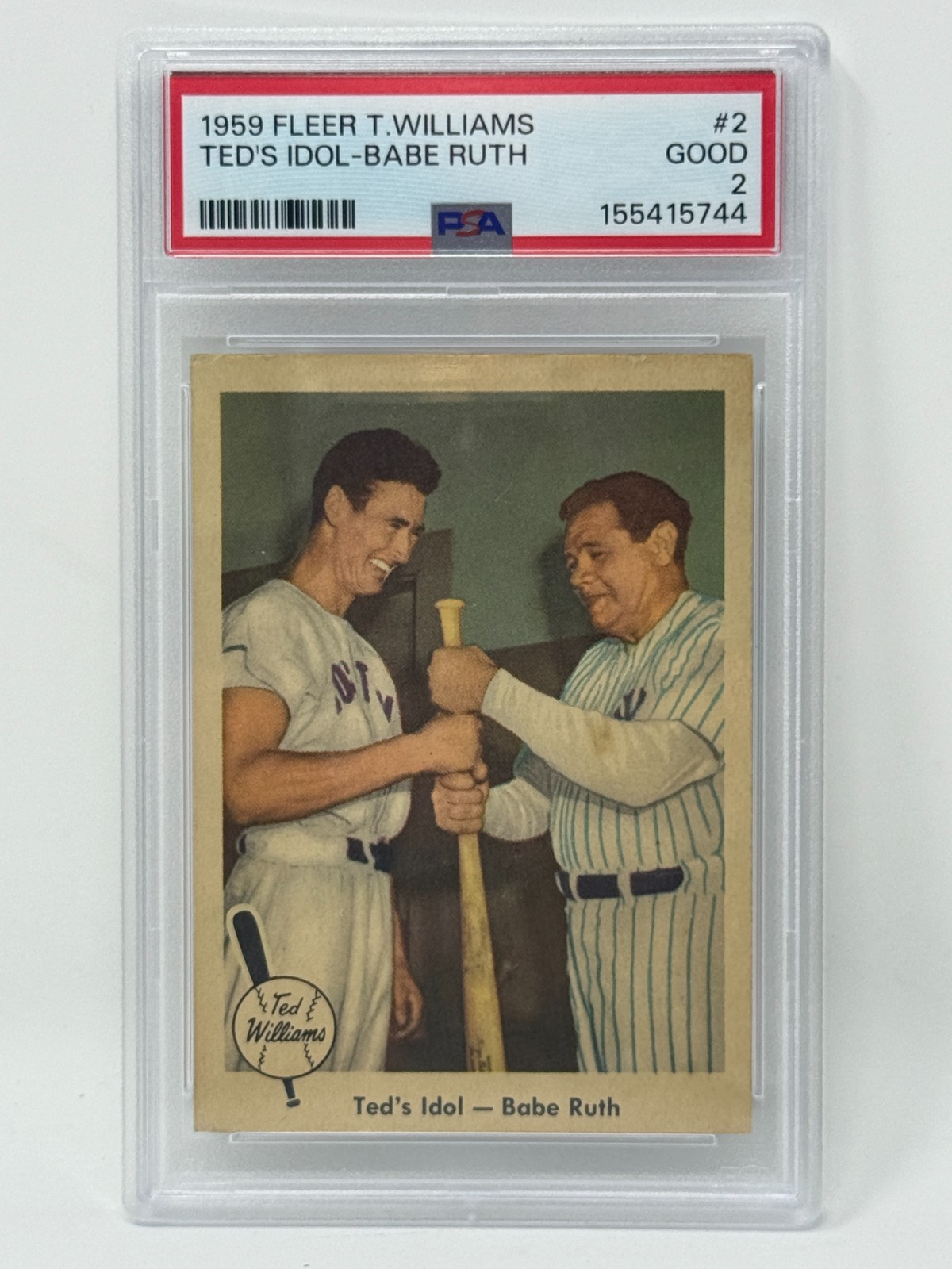 Ted's Idol-Babe Ruth #2 (Baseball Cards 1959 Fleer Ted Williams) — is it worth grading?