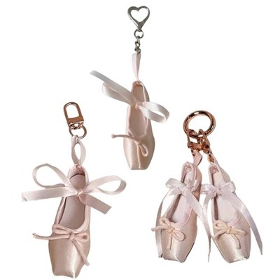 Ballet Shoes Key Holder Portable Bag Pendant Charm Keyring for Fashion Women