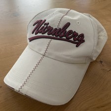 FCN 1.FC Nürnberg Cap Mütze Beige Rot Fussball Franken