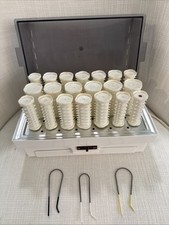 Vintage Sears Mist Dry Hair Setter Curler Set Hot Rollers With Hair Clips EUC