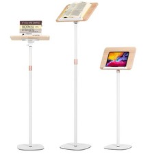 Adjustable Book Stand 20" to 67" Height  Angle  Music Stand for Laptops,