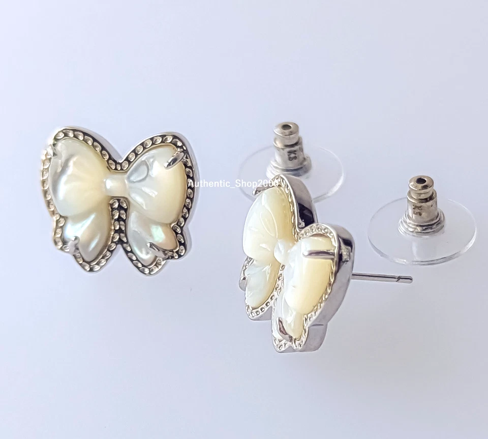 Nuevos aretes 100 % KENDRA SCOTT para mujer marfil nácar Haley con lazo Foto 3 de 4