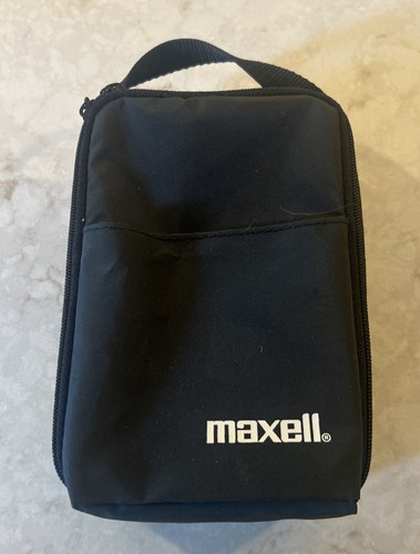 Maxwell 10 Cassette Nastro Custodia Portaoggetti Lato Morbido Nero Zip Up - Foto 1 di 6