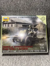 Zvezda Models 1/72 Soviet 45-mm Anti Tank Gun W/crew