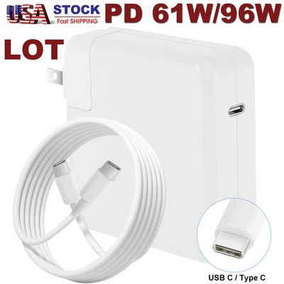LOT 61W/96W USB-C Type C Power Adapter Charger For MacBook Pro 14'' 15'' 16'' A1708