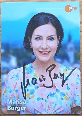Marisa Burger Orig Autogramm signiert Schauspiel ROSENHEIM COPS Stockerl - AK