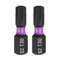 "2St TT30 Torx Schraubendreher Bit 1/4\" Sechskantschaft 1\" LäNge 6-Punkt S2 Stahl"