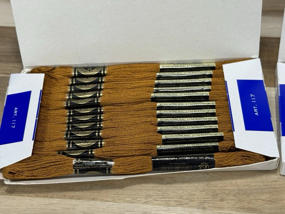 ✅2 Boxes ✅DMC 25 EMBROIDERY FLOSS ✅MOULINE ✅FRANCE ✅100% COTTON ✅#780 - Image 3 of 4