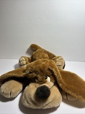 Vtg Russ Berrie Dog Samuel Spaniel 16" Brown Tan Plush Puppy Long Ears Lying 641