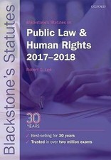 Image of Blackstone's Statutes on Public Law & Human Rights 2017-2018 by Oxford...