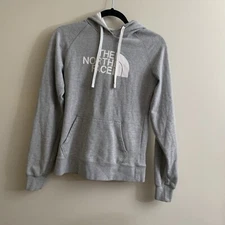 The North Face Hoodie Gray White Print Size S/p
