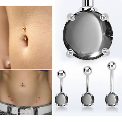Belly Button Ring Clear Double Jeweled 14g 7//16/" Surgical Steel