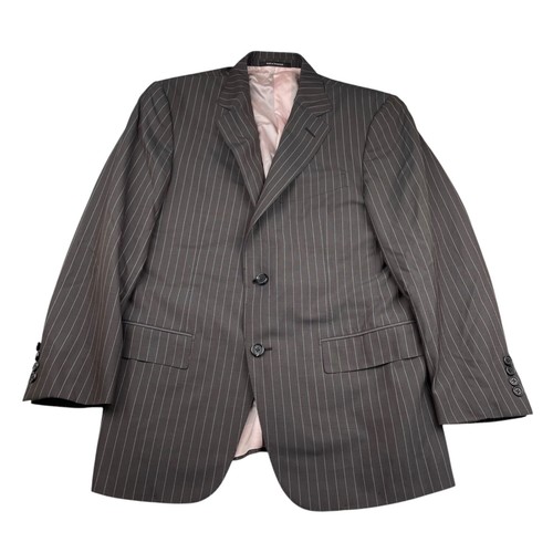 Ermenegildo Zegna Men's 100% Wool 2-Button Suit Brown/Blue Stripe • 38S | 32x28 - Picture 2 of 23