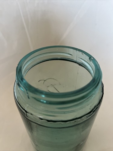 Blaue Kugel 3l Pint Einmachglas 5" Vintage Antik A Blasen - Bild 6 von 12