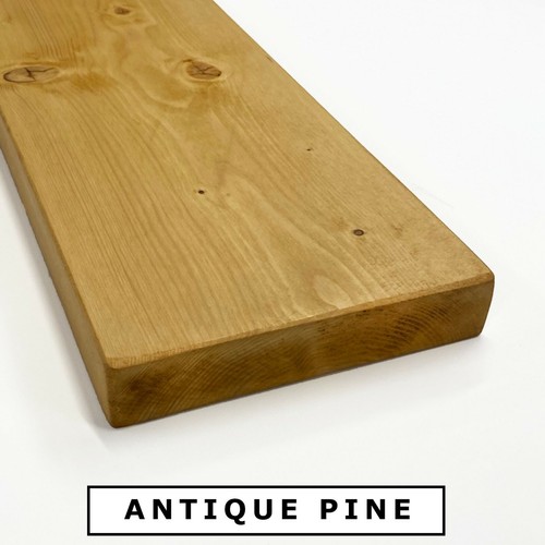 Estante flotante rústico de madera maciza gruesa hecha a mano con soportes 6x2 - Imagen 7 de 12
