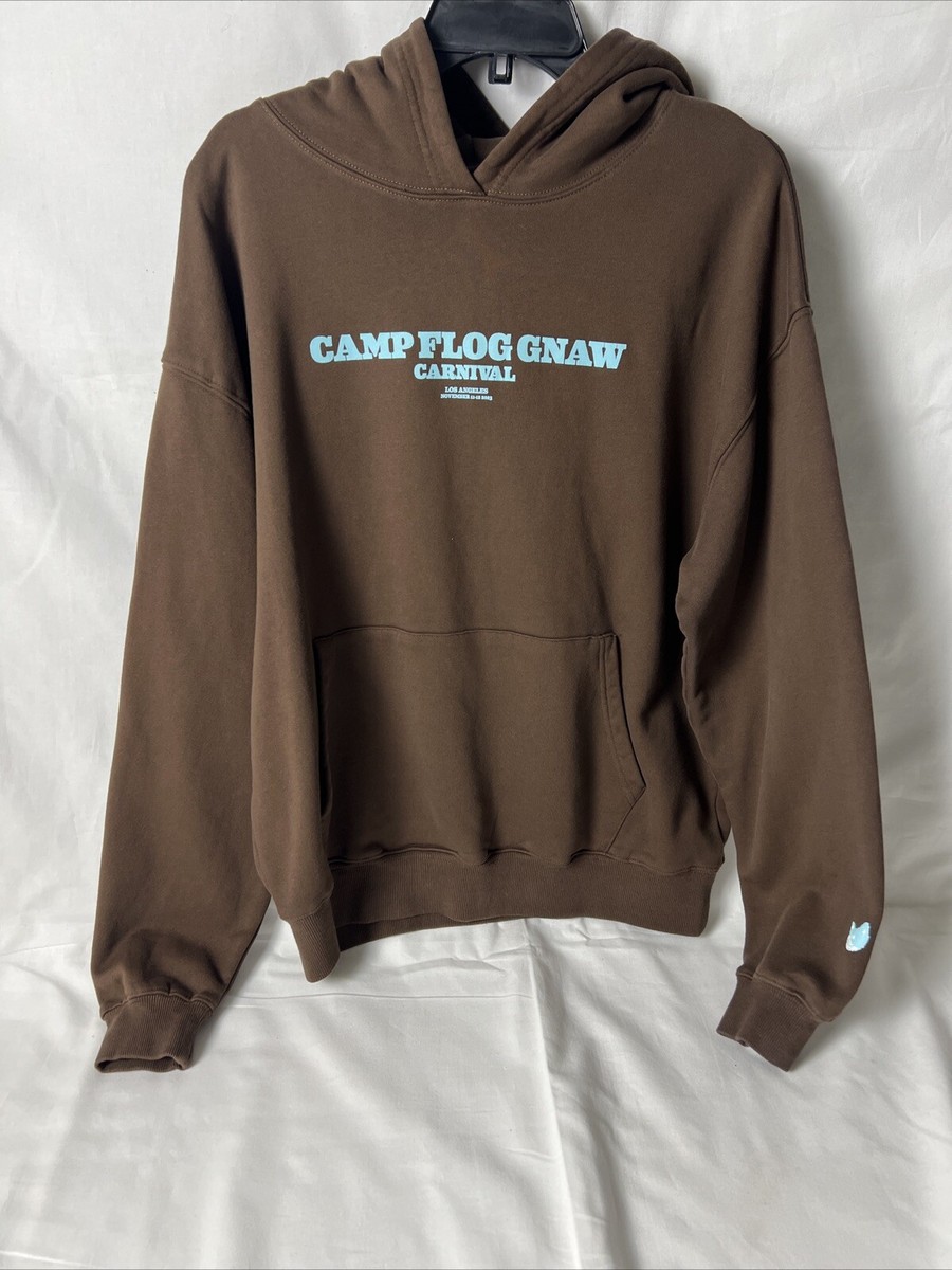 Camp Flog Gnaw 2023 Golf Wang Festival Hoodie Brown Size S