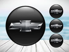 4x Center Wheel Cap Decals Silicone Chevrolet Emblem Rims Logo Stickers