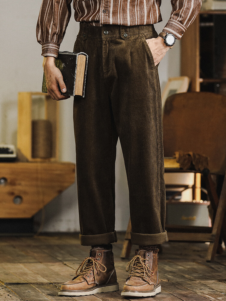 American Retro Corduroy Casual Pants Mens Autumn/winter