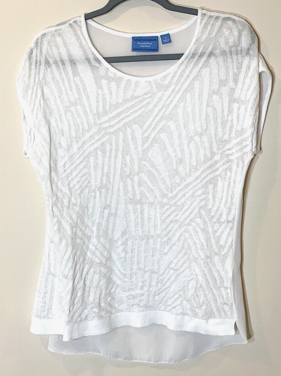 Haut Blanc Sans Manches Femme Simply Vera Vera Wang – Taille PXL – Doux