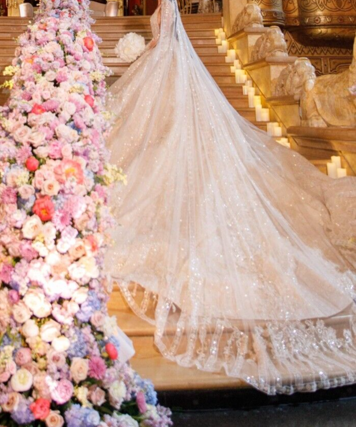 elegant a line wedding dresses Anemone – Boho Lace A-Line Wedding Dress with Long Sleeves – A & M  Enterprises Bridal main image 1