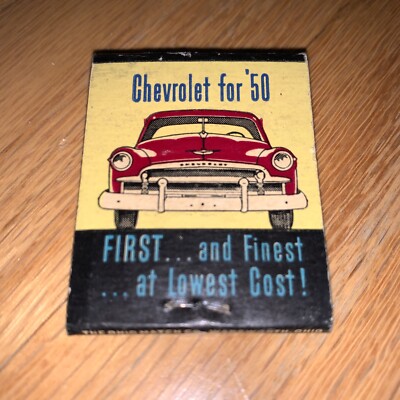 Vintage ANDERSON CHEVROLET for 1950 Almost Full Matchbook  Delavan Wisconsin
