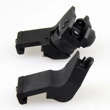 Black Front & Rear 45 Degree Rapid Transition BUIS Backup Polymer Sight