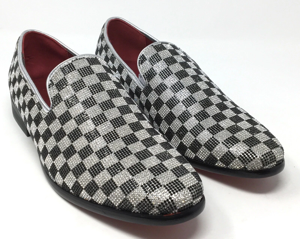 Mens rhinestone shop loafers