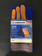 Jobsmart 2-Pair Welding Glove Set 12” & 13” Protects against Fire Sparks NEW