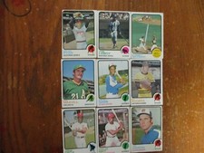 9-1973 Topps Baseball Cards(w/NOLAN  RYAN/JOSE  LABOY/WORLD  SERIES/RALPH GARR)