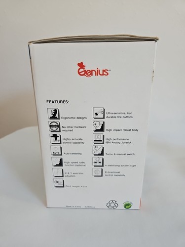 Genius J-08 joystick for IBM PC Video Games Vintage Boxed - Picture 3 of 12