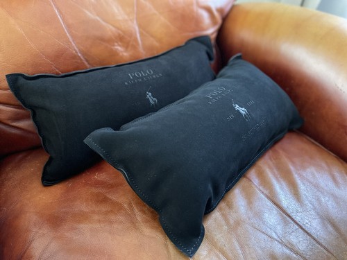 Ralph Lauren Polo Suede Leather Throw Pillow - Picture 4 of 6