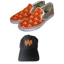 Whataburger Sneakers Hat Slip On Shoes Novelty Texas Fast Food Hamburger Men’s 8