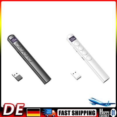 Wireless Presenter Remote Rechagable PowerPoint Presentation Clicker(Black) Hot