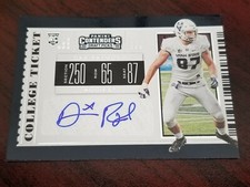 2019 Contenders Draft #152 Dax Raymond Utah State Bears TE Rookie Auto Lot A