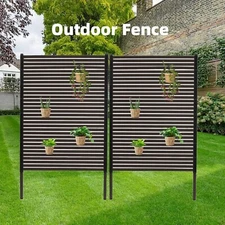 new Outdoor Decorative Privacy Screen Privacy Screen Panel Freestanding Black