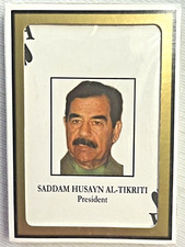 IRAQ WAR MOST WANTED 52 PLAYING CARDS - SADDAM HUSSEIN AL TIKRITTI