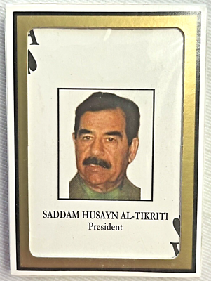 IRAQ WAR MOST WANTED 52 PLAYING CARDS - SADDAM HUSSEIN AL TIKRITTI