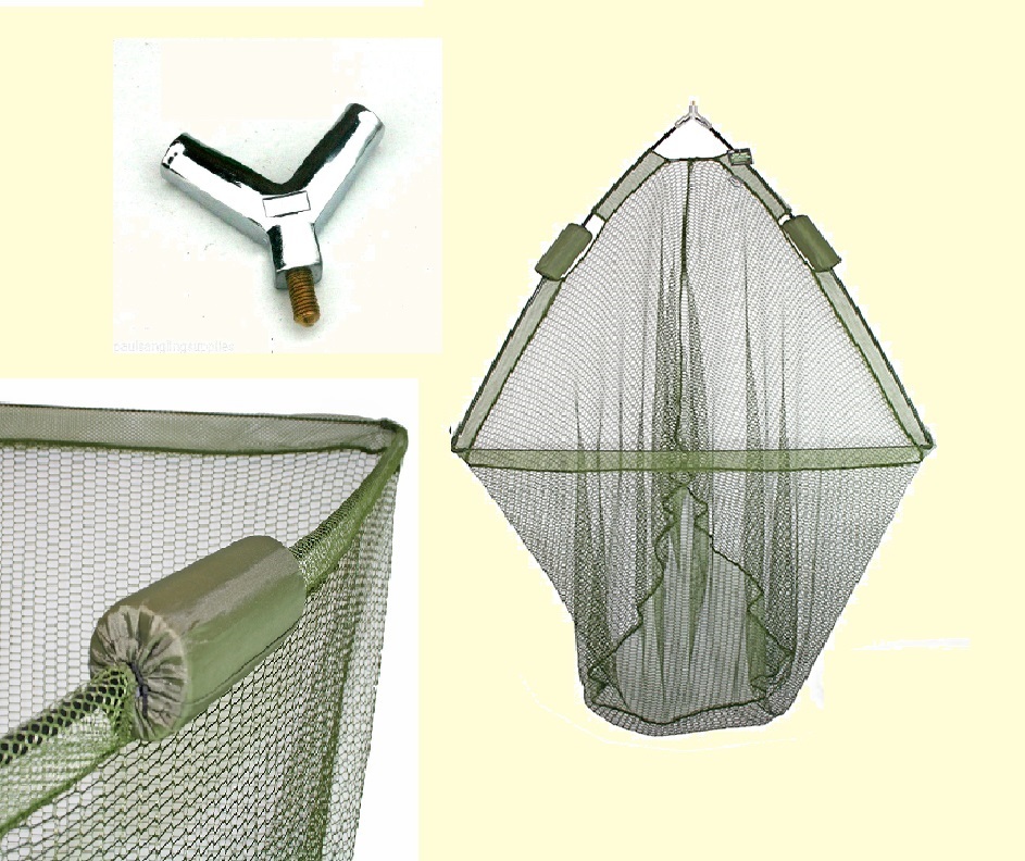 42"" Specimen Carp Landing Net with Dual Net Float System Inc 2 Net Floats