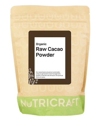 2 x 1kg organic CACAO / COCOA powder by NUTRICRAFT™ - Raw - Peruvian Criollo