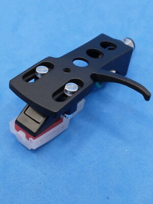 RECORD PLAYER Black Headshell Cartridge Stylus CURVED ARM FIT  USA SELLER / SHIP